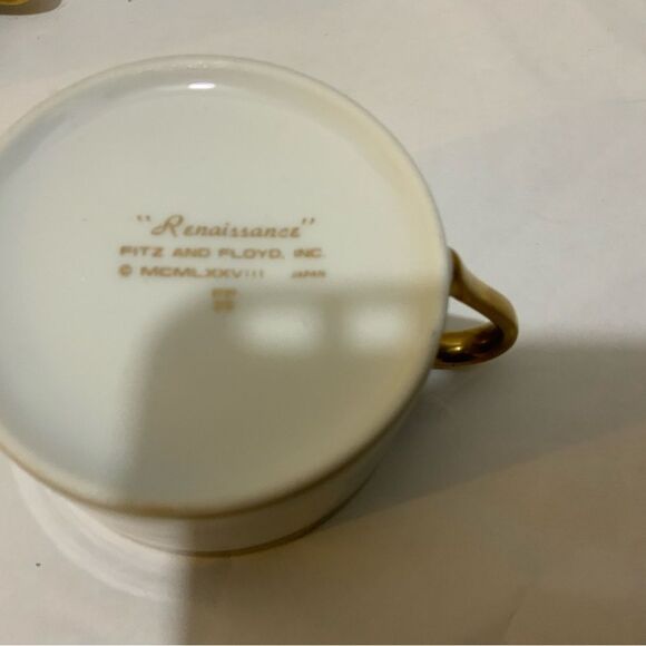 New  set of 2 Fitz & Floyd Renaissance Black Gold   Cup - Picture 4 of 4